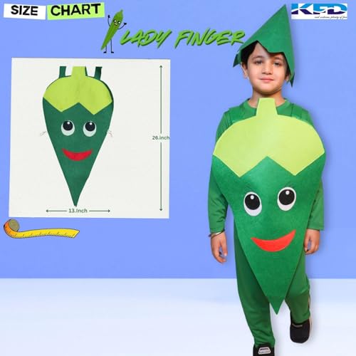 Image of Kaku Fancy Dresses Fruit and Vegetable Costume Paper Cutout with Cap For Kids | Healthy Food Costume For Boys & Girls (Tracksuit Not Included)