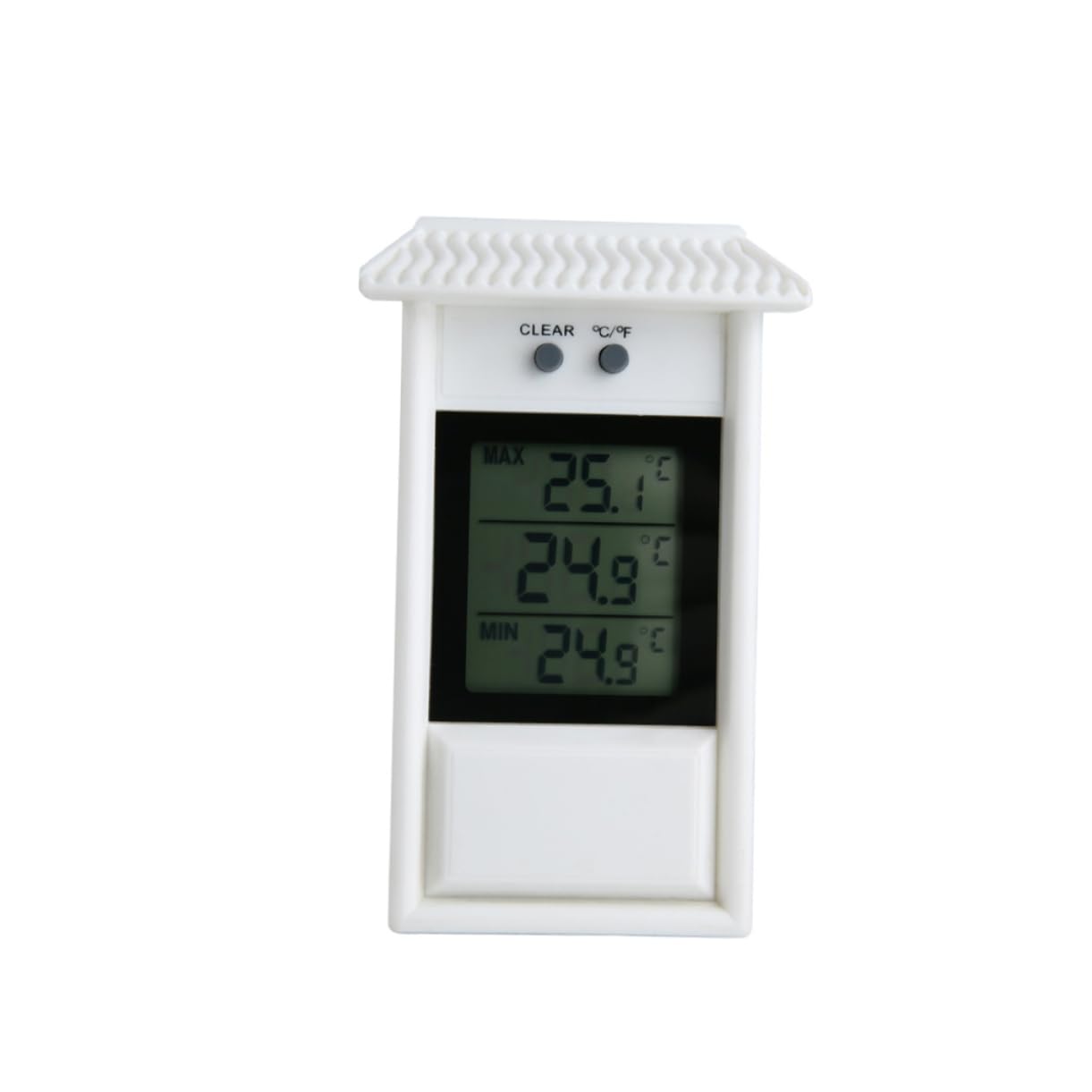 YARNOW 3pièces Thermomètre Extérieur Sans Batterie Pour Fenêtre Et Réfrigérateur Affichage Numérique Étanche Plage Fonction De Mémoire Des Températures Design Pratique Blanc