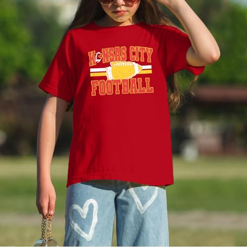 Football Shirts for Girls Boys Game Day Shirt Softball Season Kids Tee Print Short Sleeve Top3