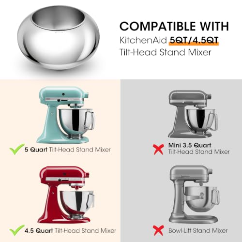 Image of Aieve Snack Coater Compatible with KitchenAid Tilt-Head Stand Mixer, Chocolate Coating Attachment for Freeze-Dried Strawberries,Almonds,Pistachios & Nuts, Home & Commercial Use