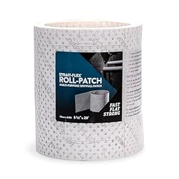 Strait Flex Drywall Patch – Roll-Patch Drywall Repair Tape for Wall Fixes – Works Well for Outlets, Light Holes, and Cracks – Smooth, Sandable Finish – 5.5” x 20’ Roll Cuts to Any Size