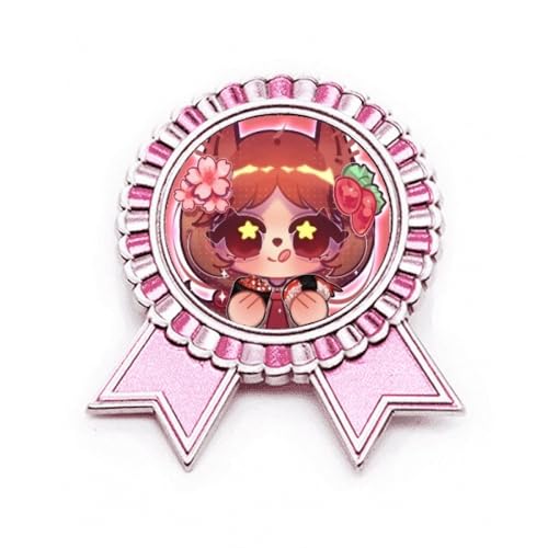 Broche écureuil japonais sushi rose M en métal pour customiser veste et sac