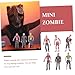 Imagen de ERINGOGO Muñeca Zombie Mini Articulada de Plástico Resistente para Halloween Figura de Terror Realista para Fiesta y Broma Juguete de Miniatura Walking Dead