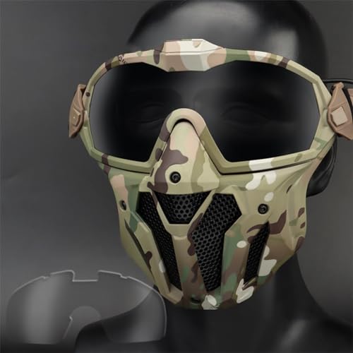 Masque Intégré dans Un Micro-Ventilateur Respirant TPU, Masque Facial Complet Adapté Au Casque(MA-126-CP)