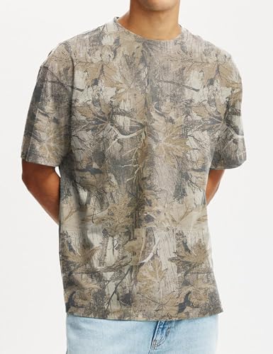 Camo Shirt for Men Camouflage Hunting Print Short Sleeve Crewneck Box Fit T-Shirt Mens Casual Performance Tee3