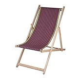 Fauteuil chaise longue avec assise résistante. Pour un bon entretien un lavage à 30°C doit être effectué.