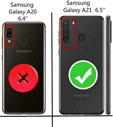 Miniatura 2 de Protector de pantalla integrado para Samsung Galaxy A21 (versión 2020) Funda híbrida con clip para cinturón de alta resistencia (ciervo)
