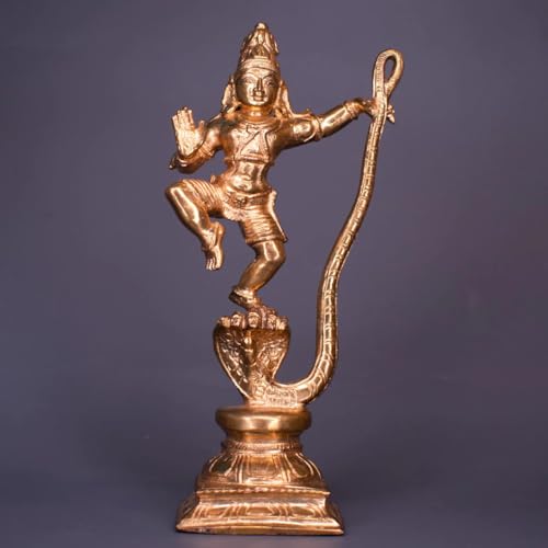Kalinga Krishna idole 15,2 cm statue de divinité indienne Panchaloha pour autel