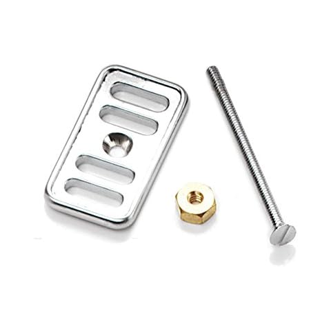 RAK Chrome Ceramic Kitchen Sink Decorative Overflow Cover Plate & Bolt Cover