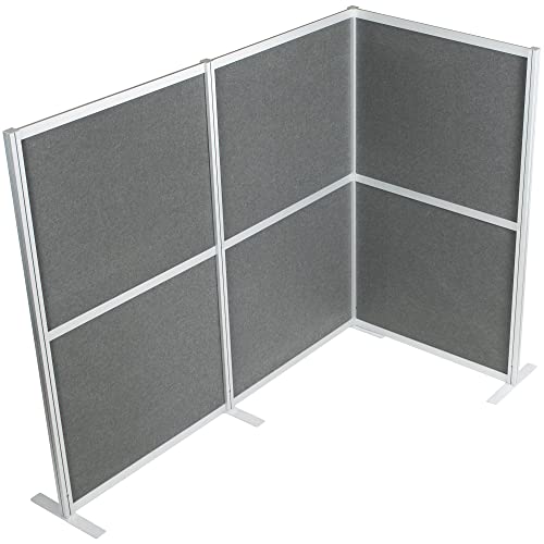 VIVO Dark Gray 66 inch High Corner Privacy Panel, PP-MWS63D-L