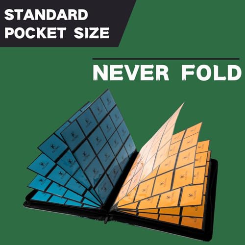 Image of Extra Large 1000+ Pockets Trading Card Binder, 16-Pocket Card Ablum Compatible with MTG,Sports Cards & Other Standard Size Trading Cards (Green)
