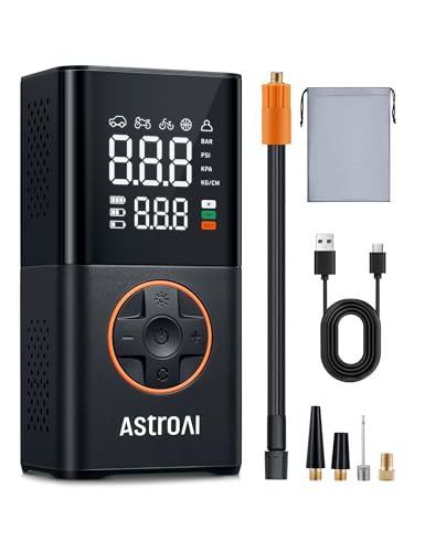 AstroAI L7 自転車 空気入れ 電動 エアコンプレッサー 電動空気入れ...