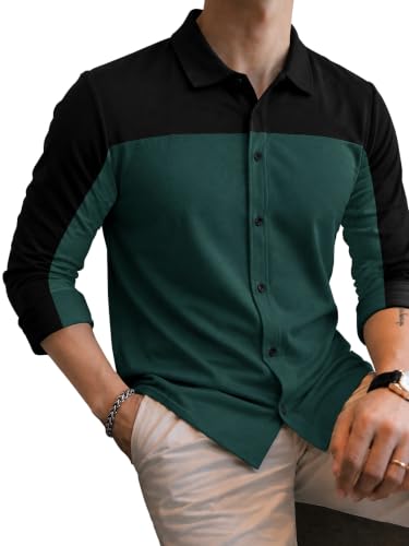 Image of Noble Monk Men's Full Sleeve Shirt | Casual Shirt for Men | Stylish Cotton Blend | Comfortable Everyday Wear | Button Down Clothing | Travel & Outdoor Apparel