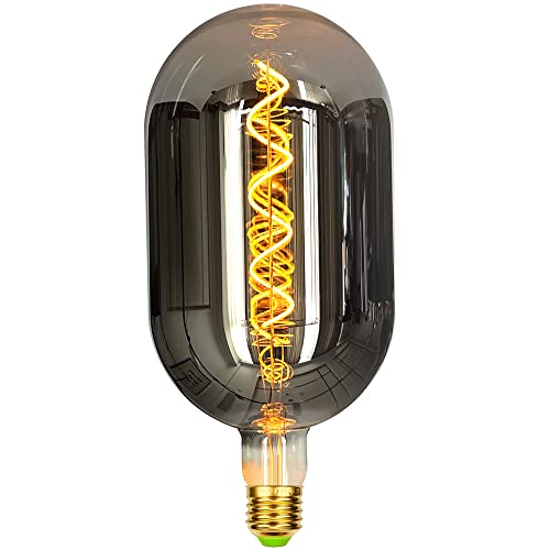 TIANFAN Vintage Led Edison Żarówka T140 (mm)=140mm Smoke Glass 4W Możliwość ściemniania Specjalność Żarówka dekoracyjna 220-240V