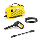 Kärcher Idropulitrice K2 Horizontal, Gialla, 1400W, 110 Bar, 360 L/H, con Tubo da 3m e Sistema Quick Connect