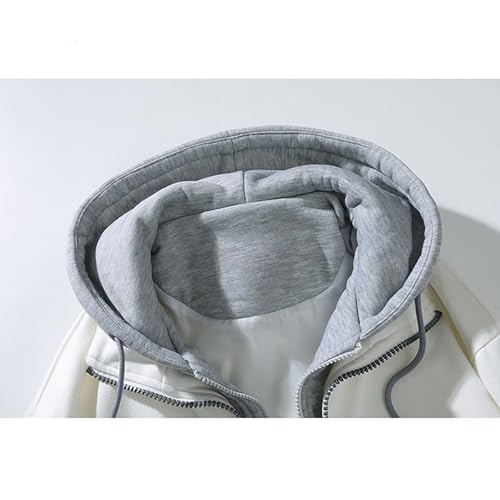 Hoodies for Men Zip up Long Sleeve Hooded Sweatshirt Trendy Gradient Loose Coat Fall Winter Casual Jacket with Pocket4