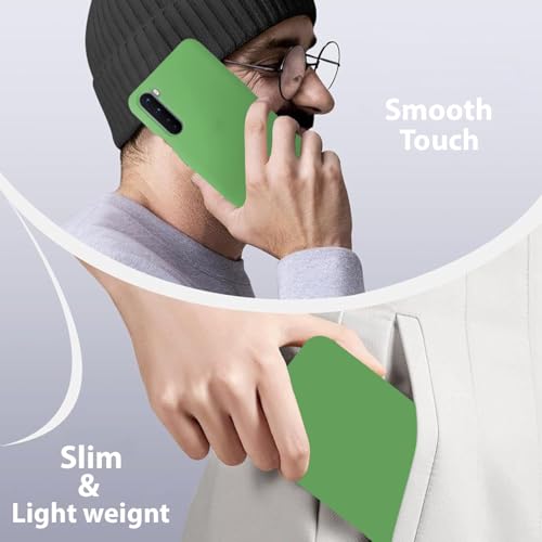 Image of LIRAMARK Liquid Silicone Soft Back Cover Case for OnePlus Nord (Mint Green)