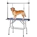 Ufyerutg Dog Pet Grooming Table Foldable Height Adjustable - Portable Dog Grooming Table with Arm Noose & Mesh Tray, Maximum Capacity Up to 330lbs, 36'/Blue
