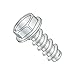 3/8" x 2" Type B Self-Tapping Screws/Unslotted/Hex Washer Head/Steel/Zinc (Carton: 200 pcs)