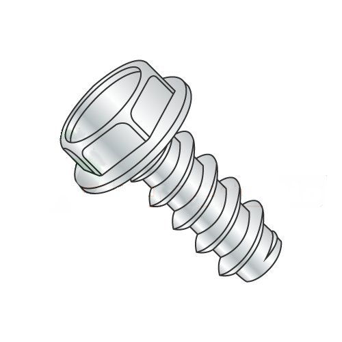 #8 x 3/8" Type B Self-Tapping Screws/Unslotted/Hex Washer Head/Steel/Zinc (Carton: 10,000 pcs)