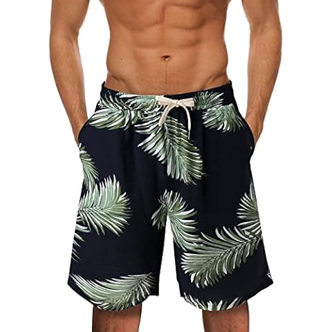 Men's Stylish Hawaiian Print Training Shorts Cover