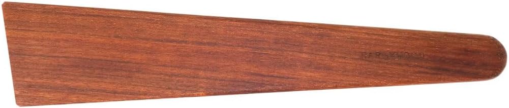 Earlywood 13 inch Handmade Wood Cooking Utensil for Kitchen, Multi-Purpose Scraper and Egg Turner, Cast Iron Scraper and Saute Spatula - Made in USA - Jatoba