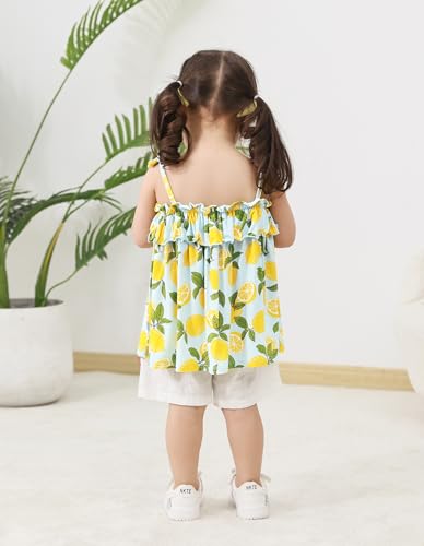 Image of Baby Girl Sleeveless T-Shirts Toddler Infant Girls Tank Top T-Shirt Viscose from Bamboo Summer Cool Tees 3Months-5T