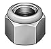 2"-12 Grade 2 Plain Finish Steel Nylon Insert Lock Nut, 1 pk.