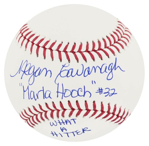 Megan Cavanagh Signed Official Baseball w/Marla Hooch, What A Hitter