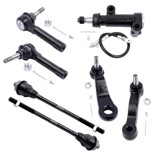 7pc Front Inner Outer Tierod Pitman Idler Arm Replacment for Chevy Silverado Sierra 1500 4WD Tahoe 4.8L & 5.3L V8