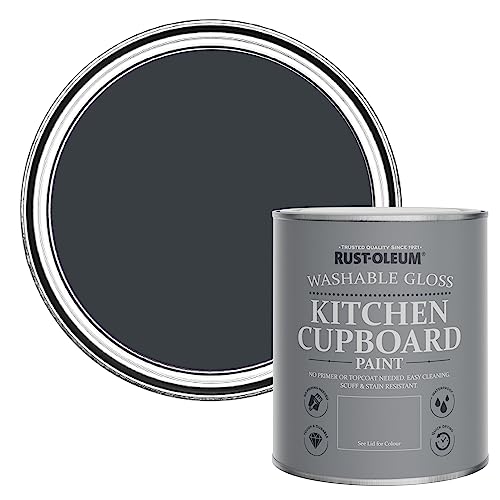 Rust-Oleum Grey Kitchen Cupboard Paint in Gloss Finish - Anthracite (RAL 7016) 750ml