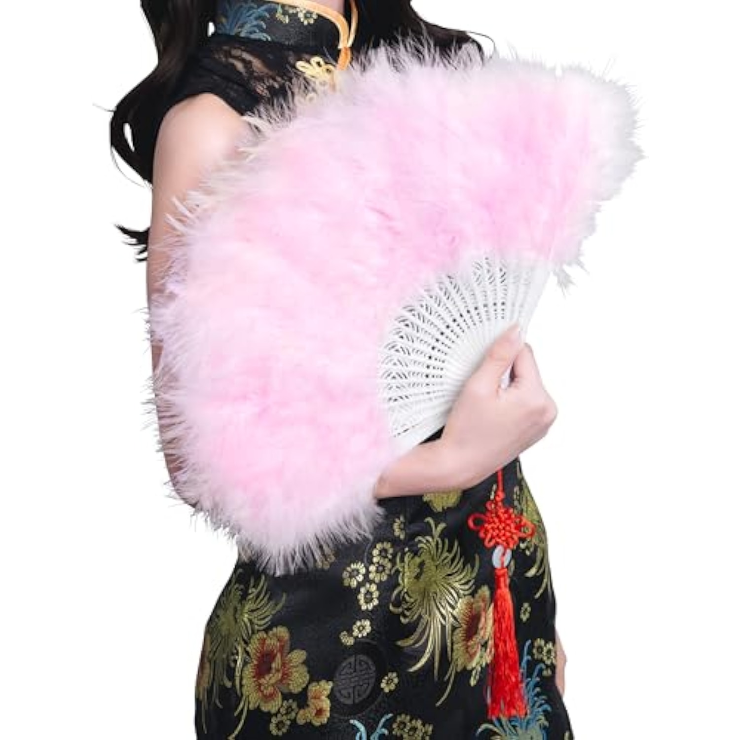 クリアストーン(Clearstone) コスプレ 扇子 羽扇子RICH ユニセックス ピンク 詳細画像1