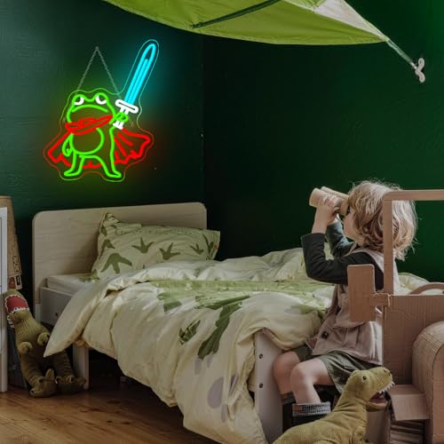 Image of Frog Neon Lights Neon Sign Frog Prince LED Sign Light for Wall Decor