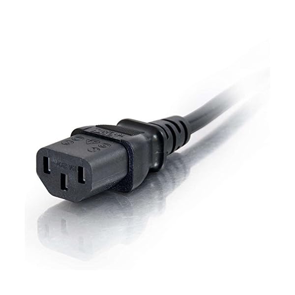 C2G 2M Stromkabel (IEC320C13 to CEE 7/7 Schuko) 6 Foot Netzkabel für Computer und Monitor – Bild 4