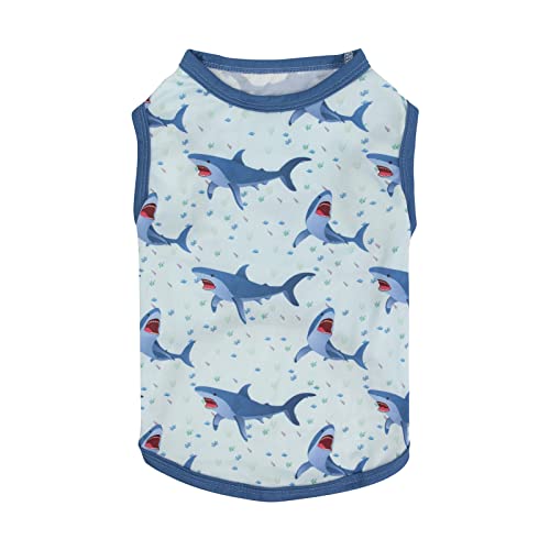 Image of CuteBone Dog Shirts 2-Pack Soft Pet Clothes Breathable Summer Vest for Small Puppy and Stretchy Cat Apparel