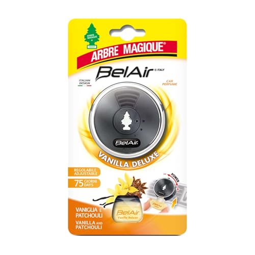 Arbre Magique Belair Giugiaro Easy, Deodorante Auto, Emanatore Liquido, Effetto Lunga Durata, Design Made in Italy (Emanatore con 1 Ricarica, Vanilla)