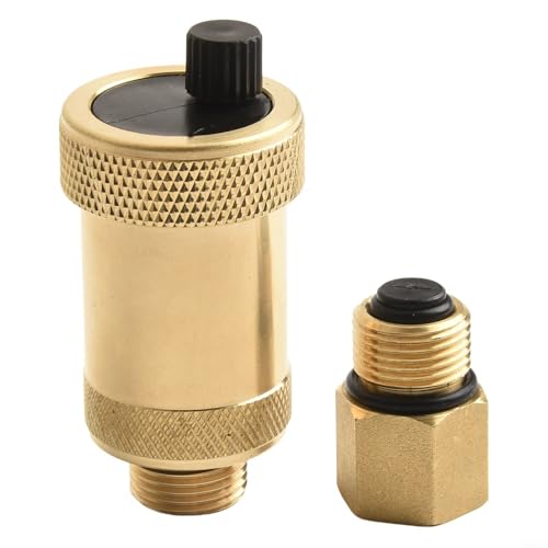 Valvola di sfiato automatica dell'aria, per sistemi di riscaldamento in ottone, sgancio rapido con funzione di spegnimento, DN10/DN15 (3/8 e 1/2), 110 °C, 10 bar (ZH-G3/8 * 3/8)