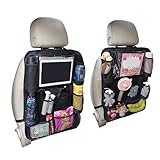 【Versátil organizador de coche】Este almacenamiento de coche con 10 bolsillos puede contener muchos artículos durante su viaje, como sus juguetes, libros, archivos, iPad, botella, bebidas, pañuelos, paraguas, revistas, etc.