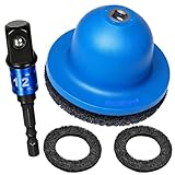 Radnabenschleifer, 90-150mm Auto Radnaben Bürste Set mit 1/2 Vierkantantrieb und 2 Stahl Schleifteller Radnaben Schleifer Kugelkopfschleifer für Felgenpflege