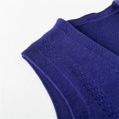 Men Wool Knit Vest Buttons Business Casual Basic Sweater Sleeveless V Neck Cardigan3