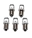 Miniature LED Light Bulbs, 3-24 Volt Mini Lamps, E10 Small LED Bulbs, WHITE Pack of 5, Lionel 1447