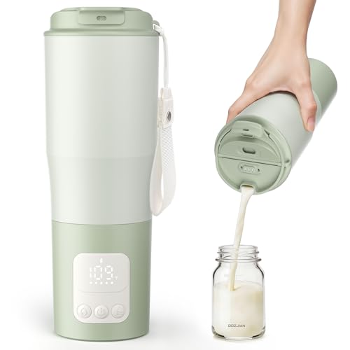 Portable Bottle Warmer 380ml for Travel Baby Milk Warmer with Rechargeable Battery Water Warmer On The Go Feeding Fast & Even Heating for Home & Trips