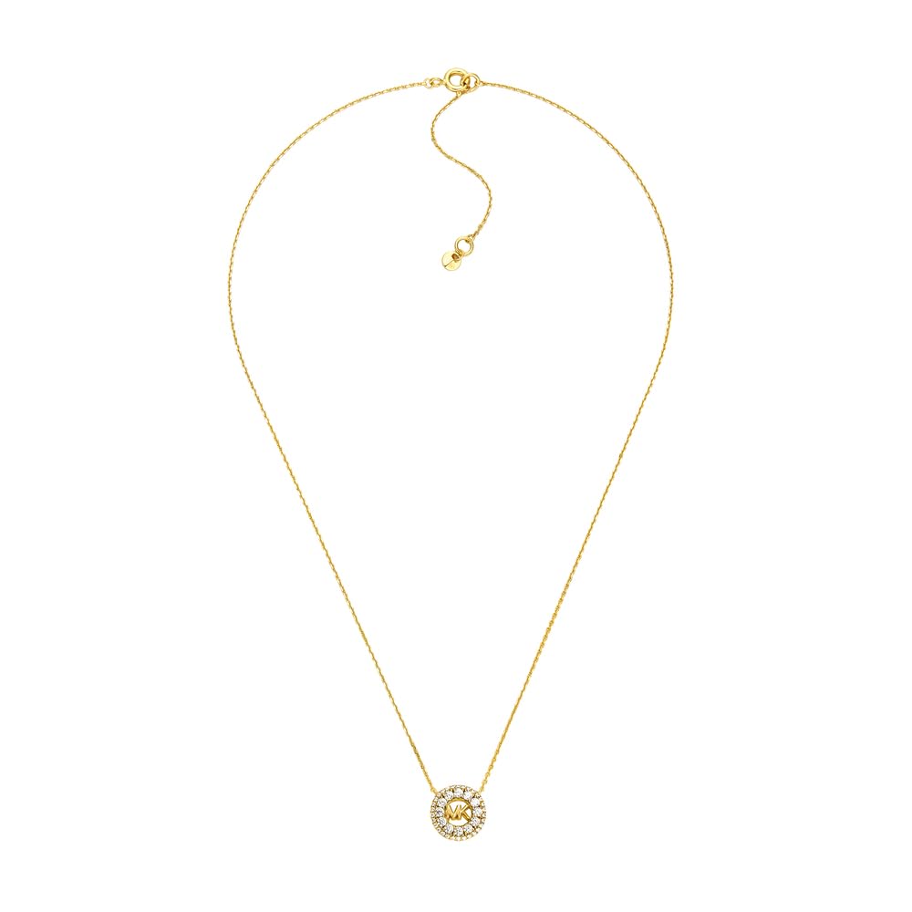 Michael Kors Premium Women's Gold-Tone Sterling Silver Necklace, MKC1826710