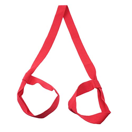 Panamami Yoga Mat Carrier Sling Carrying Strap of Poly Cotton Thick Durable and Comfy Yoga Strap Also for Stretching - Red