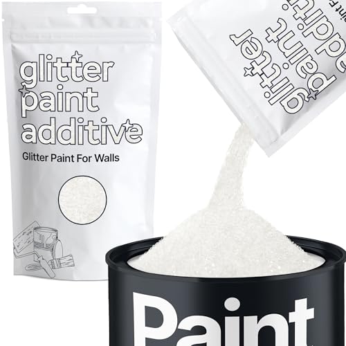 Hemway Glitzeradditiv, Zusatz für Dispersionsfarben auf Wasserbasis, 110 g, weiß