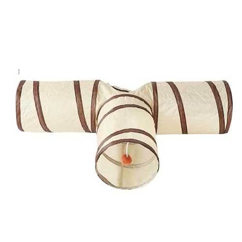 猫のおもちゃ、楽しく遊べるトンネル迷路、マルチチャンネルかくれんぼ、穴をあけて遊べる楽しい猫用ベッド、ペット用品 (T型,A)