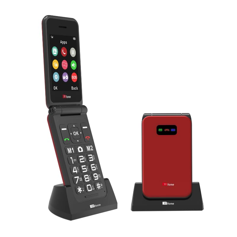 TTfone TT760 4G hopfällbar telefon för seniorer med nödkontakt