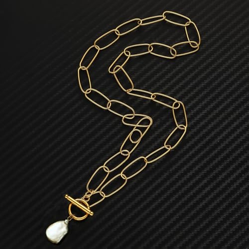 Collier perles baroques durables en acier de qualité supérieure - 2