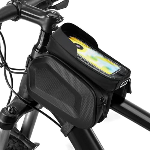 MYJDML Fahrrad Rahmentasche für Koga Randonneur Extra Road Racer Roadchamp Senko, Wasserdicht Leichte Reißfest Fahrradtasche Mehrzweck Oberrohrtasche mit TPU Sensitivem Touchscreen