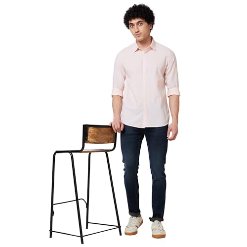 Image of Spykar Men's Regular Fit N /A Full Sleeve Solid Casual Shirts